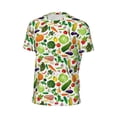 thumbnail image 6 of Wukai Vegetables2 Print Men's Short-Sleeved Mesh T-Shirt,Quick-Dry Short Sleeve Workout T-Shirt-, 6 of 8