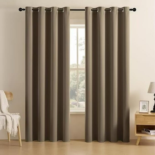 Cortinas Blackout Joydeco con Aislamiento Térmico 2 Paneles 108 cm