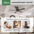 thumbnail image 6 of Hunter 52 inch Indoor Ceiling Fan with LED Lights and Pull Chain - Standard Mount Bronze Ceiling Fan, 5 Blades, For Bedroom, Living Room, or Kitchen, 3 inch Downrod - Rosner 52345, Noble Bronze, 6 of 14
