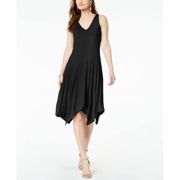 Petite Handkerchief Hem Dress Black PS