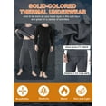 thumbnail image 6 of Gustave Long Johns Thermal Underwear Set for Men Winter Soft Warm Fleece Lined Base Layer Top and Bottom Cold Weather Long Sleeve Undershirts Pants "Black, L", 6 of 8