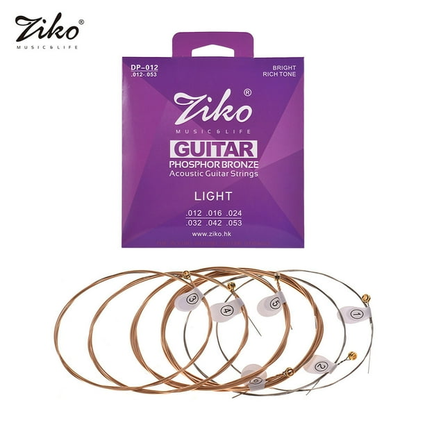 ZIKO DP012 Light Acoustic Guitar Strings Hexagon Alloy Wire Phosphor