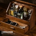 thumbnail image 4 of Honiway Cologne Organizer for Men, Wood Perfume Organizer Storage with Drawer & Acrylic Panel, Large Capacity Perfume Display Stand Case Collection Showcase, 4 of 8