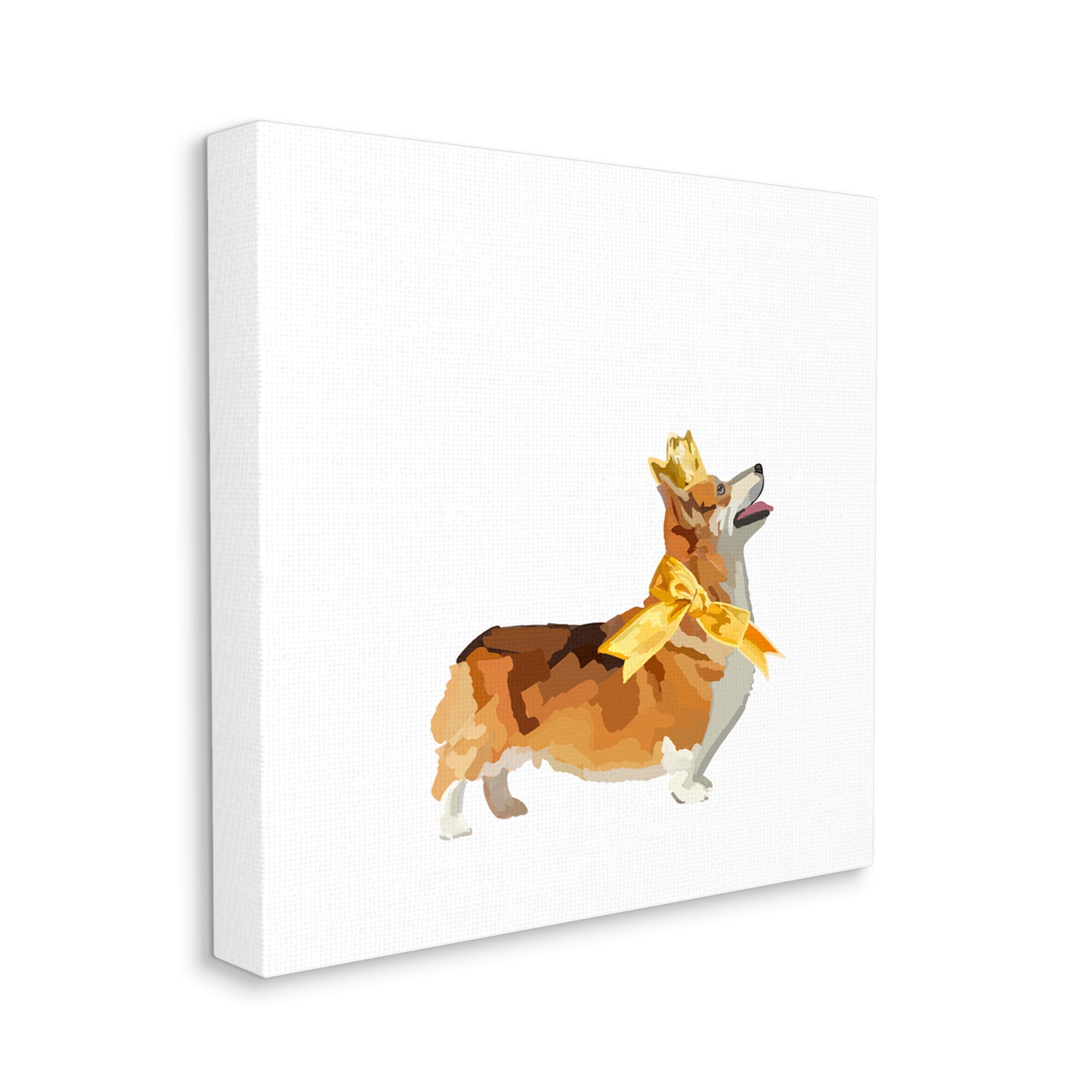 Stupell Industries Royal Corgi Dog Animals & Insects Painting Gallery Wrapped Canvas Art Print Wall Art, 24 x 24