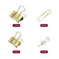 thumbnail image 3 of Papel Clips Carpeta Clips Juego, 72en1 Juego Oficina Clips Juego con Carpeta Clips, Papel Clips, Chinchetas Adecuados para Escritorio Oficina, Dorado Tono Unique Bargains clips de la carpeta, 3 of 5