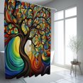 thumbnail image 4 of Cortina de ducha con diseño de árbol de la vida para baño, cortina de ducha de tela, juego de cortina de ducha de arte de lujo moderno, accesorios de baño únicos, 4 of 4