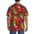 thumbnail image 5 of Balery X-mas and New Year Men's Casual Button Down Shirt Short Sleeve Textured Summer Cuban Beach Shirts-XX-Large, 5 of 7