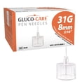 thumbnail image 1 of Pen Tips GLUCO-CARE, 31 g x 8 mm, ajuste universal, 100 unidades, estériles, 1 of 9