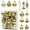 Golden, variant on Christmas Tree Decorations, 40 PCS Candy Cane Christmas Ball Ornaments Set - Shatterproof Hanging Balls & Decor for Xmas Tree, Holiday