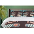 thumbnail image 4 of Ambesonne Gaming Duvet Cover Sets, Multiple Players Console, 2-Queen, Seafoam Burnt Sienna, 4 of 7