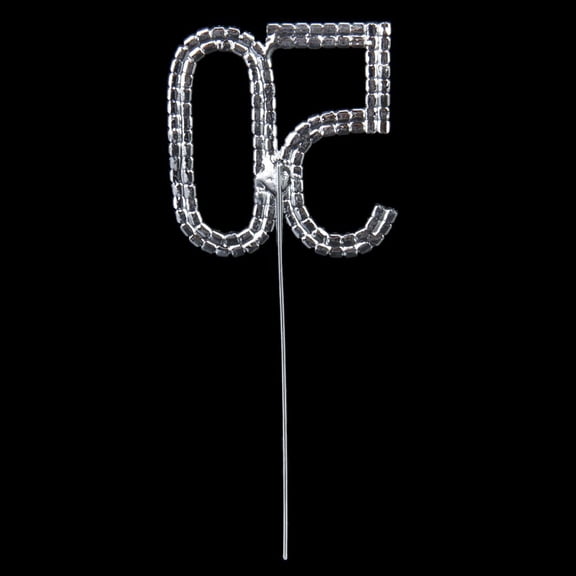 OUNONA Rhinestone Cake Topper for Elegant Decoration at 50th Birthday Party 1Pack