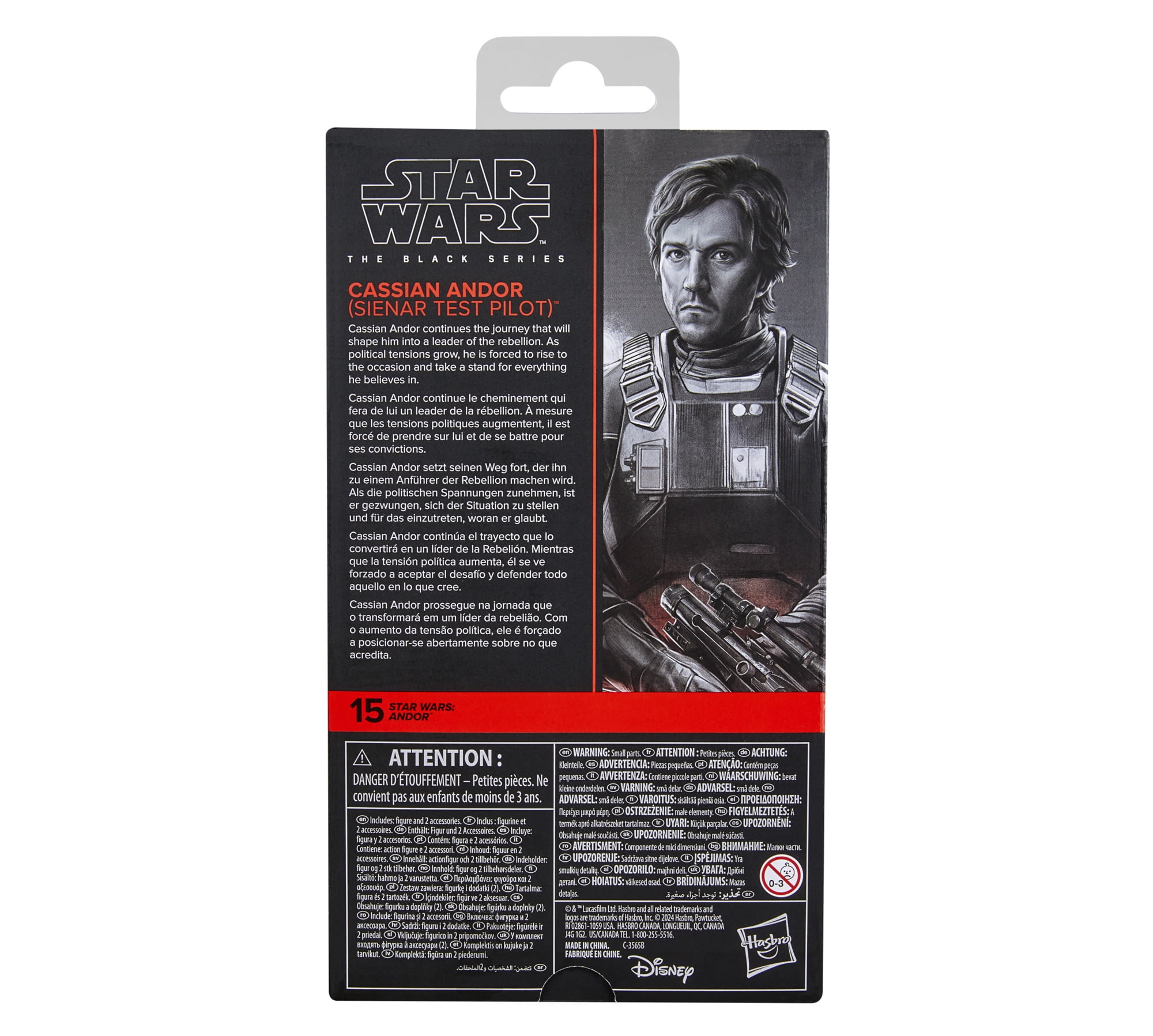 Star Wars The Black Series Cassian Andor (Sienar Test Pilot), Star Wars: Andor Premium Collectible 6 Inch Action Figure
