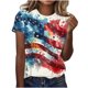 thumbnail image 1 of Tops de Ajuste Suelto para las Mujeres, Impresión Del Día Independiente Del Suéter Casual, Top de Manga Corta para las Mujeres, 1 of 6
