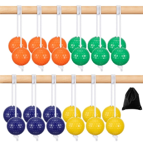 Juego de pelotas Lenwen Ladder Ball, paquete de 12, 4 colores con bolsa