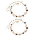 thumbnail image 1 of 2pcs Ethnic Anklets Conch Design Foot Chains Bracelets Bohemian Style Bracelets, 1 of 8