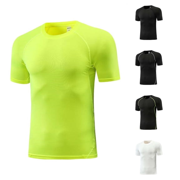 NinXxx Boys Compression Athletic Performance Wicking Breathable Training Top Green 13-15 Years