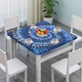 thumbnail image 3 of Colorful Tie Dye Pattern Square Fitted Tablecloth with Elastic Edge,Square Table Cover,Washable Elastic Table Cover for Home Kitchen Party Decor 36"x36", 3 of 6