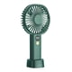 thumbnail image 1 of Ventilador portátil de mano USB recargable con batería de 5 velocidades Mini ventilador de mano silencioso con pantalla de alimentación verde oscuro, 1 of 10