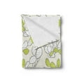 thumbnail image 2 of Cactus Soft Flannel Fleece Throw Blanket, Pattern of Exotic Cacti Along Thorns Drawing on Pastel Background, Cozy Plush for Indoor and Outdoor Use, 50" x 70", Yellow Green and Eggshell, by Ambesonne, 2 of 5