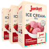 Junket Ice Cream Mix Strawberry, 4 Ounce Box Yields 1 Quart (Pack of 3)