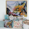 thumbnail image 2 of Designart 'VIbrant Mountain Landscape With Little House' Traditional Framed Canvas Wall Art Print, 2 of 5