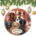 thumbnail image 2 of Ornament Xmas Lovely Dogs Double-Sided Printed 3" Ceramic Christmas Ornament Dog Family Christmas Christmas Tree Ceramic Ornament Decoration for Woman Friend Birthday, 2 of 8