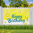 thumbnail image 6 of Lemon Themed Happy Birthday Banner Background Backdrop Decorations for Birthday Party Photography Props Celebrations Event Decor Party Supplies, 6 of 8