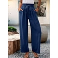 thumbnail image 5 of Women'S Wide Leg Lounge Pants Dark Blue L, 5 of 6