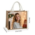 thumbnail image 4 of Yunuuuoa Custom Personalized Linen Tote Bag with Photo Print, Reusable Eco-Friendly Foldable Shopping Bag for Travel, Gym, Beach, Gift for Women Men, 4 of 9