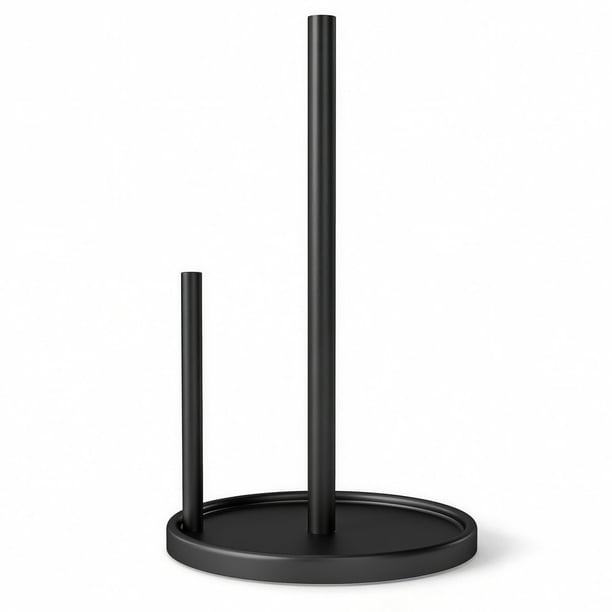 Soporte para Toallas de Papel Jesginboo de Acero Inoxidable Negro para Encimera