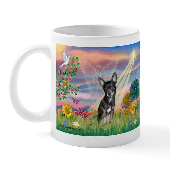 CafePress - Cloud Angel/Chihuahua Mug - 11 oz Ceramic Mug - Novelty Coffee Tea Cup
