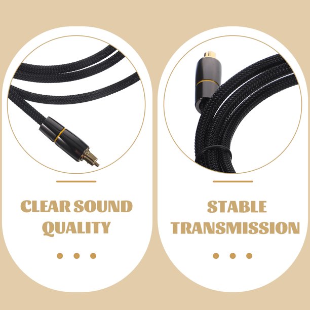 WEUVEB Cable Digital Óptico Para Barra De Sonido Negro Compatible Con Múltiples Dispositivos