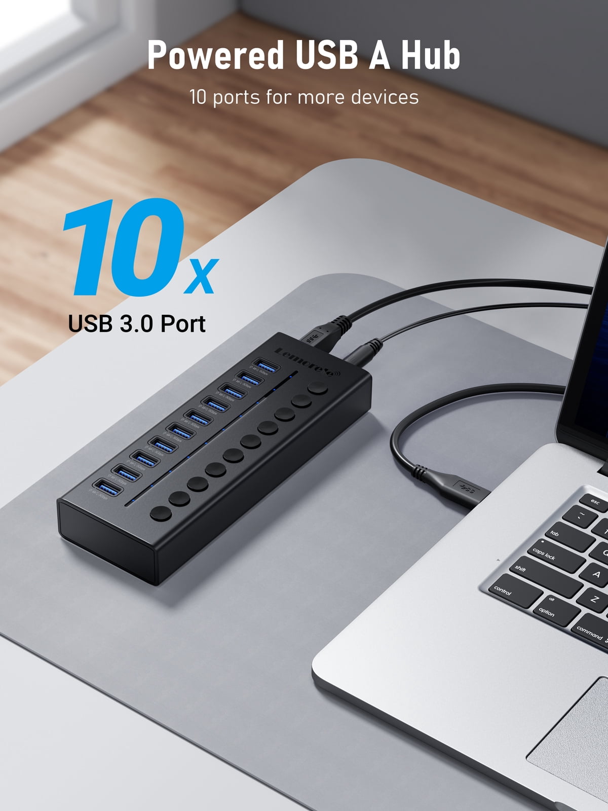 Clearance Sale!!! Lemorele 10 in 1 USB 3.0 Docking Station 5Gbps with Power Supply