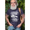 thumbnail image 4 of Men's papa T-shirt grandpa dad father grandkids father's day Christmas Tee (X-Large Grey), 4 of 6