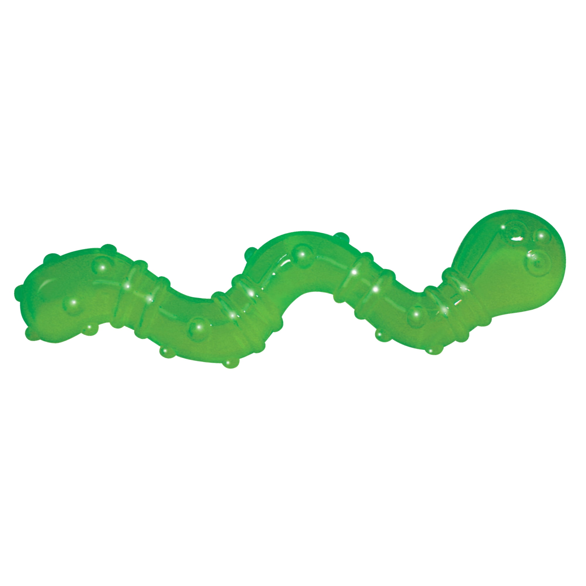 Catstages OrkaKat Wiggle Worm Cat Chew Toy – Catnip Dental Toy for Kittens and Cats, Orange Rubber with Ridges