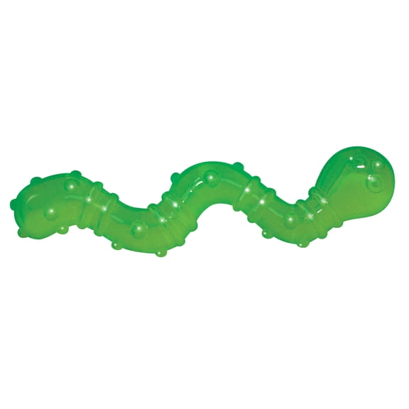 Catstages OrkaKat Wiggle Worm Cat Chew Toy – Catnip Dental Toy for Kittens and Cats, Orange Rubber with Ridges