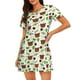 thumbnail image 1 of Balery Cute Bear Camisón de manga corta con cuello redondo para mujer, cómodo y elegante., 1 of 6