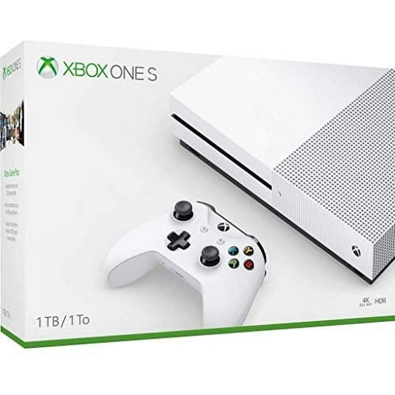 Restored Microsoft Xbox One S 1TB Gaming Console White (Refurbished)