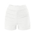 thumbnail image 5 of HAIJIE Women Swim Shorts Elastic High Waist Tailored Shorts Sweatshorts Womens Cargo Shorts for Sister Women Summer Pull on Short, 5 of 6