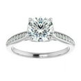 thumbnail image 4 of 2.00 Cts Certified Round Moissanite Solitaire Engagement Ring,18K White Gold Plated Ring /925 Sterling Silver Ring for Her, 4 of 5