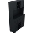 thumbnail image 7 of Dark blue coffee bar cabinet offers flexible storage for coffee and wine in rooms, 7 of 7