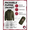 thumbnail image 7 of CANADA WEATHER GEAR Men's Puffer Jacket - Lightweight Nylon Packable Winter Coat for Men (M-XXL), 7 of 7