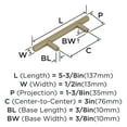 thumbnail image 6 of Amerock Bar Pulls 3 inch (76mm) Center-to-Center Golden Champagne Cabinet Pull - 10 Pack, 6 of 8