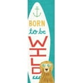 thumbnail image 2 of Mullan, Michael 13x32 White Modern Wood Framed Museum Art Print Titled - Beach Bums Golden Surf Board, 2 of 4