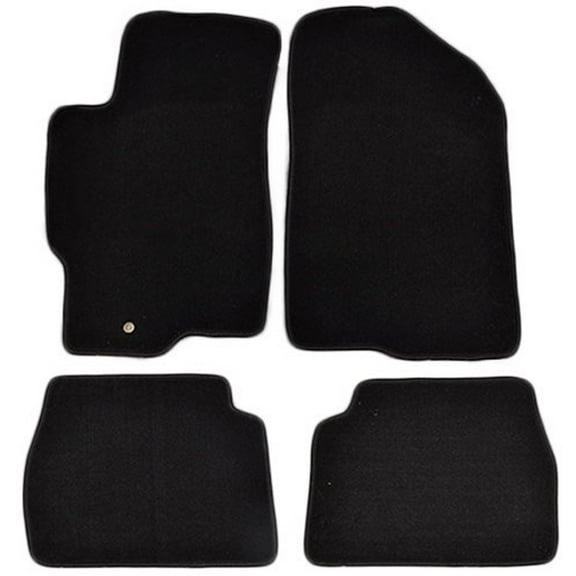 Ikon Motorsports Compatible with 03-08 Mazda 6 4Dr 5Dr OE Factory Style Black Nylon Carpet Car Floor Mats Front Rear 4pc 2003 2004 2005 2006 2007 2008