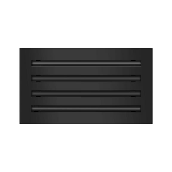 BUILDMART - 14x8 Modern AC Vent Cover - Decorative Black Aluminum Air Vent - Standard Linear Slot Diffuser - Heating and Cooling Register Grille for Ceiling, Walls & Floors - Texas Buildmart