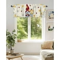thumbnail image 5 of Farm Gnome Daisy Floral Valances for Windows,Kitchen Valance Rod Pocket Short Curtain,Yellow Beige Valance Curtain Window Valances for Bedroom Living Room 42x12in, 5 of 9