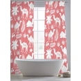 thumbnail image 5 of Tropical Plants Sheer Curtains 84 Inch Length 2 Panels Set Window Treatments, Summer Farmhouse Vintage Camels Red Rod Pocket Semi Curtains for Living Room/Bedroom/Kitchen Décor, 104"W x 84"L, 5 of 7