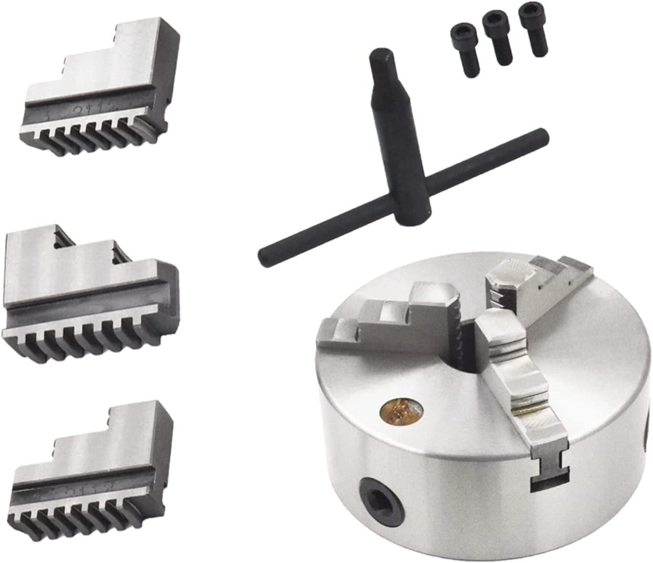 EPOTOOR 6Inch Lathe Chuck 3 Jaw Self Centering Lathe Chuck K11160 with