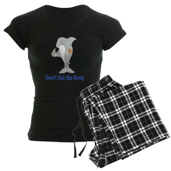 CafePress - Dont Eat The Soup Women's Dark Pajamas - Women's Short Sleeve Print T-Shirt and Pants Dark Cotton Pajama Set